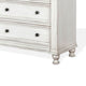Orso Tall Dresser Chest | 5 Drawers | Panel Detailed White Mahogany Wood BM339846