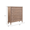 Flora Tall Dresser Chest w 5 Drawers | Tapered Legs | Oak Mindi Wood BM339847