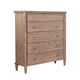Flora Tall Dresser Chest w 5 Drawers | Tapered Legs | Oak Mindi Wood