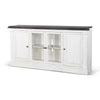 Ivvy TV Stand Media Cabinet | Shelves | White Brown Wood Molding | 81’’ BM339848
