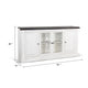 Ivvy TV Stand Media Cabinet | Shelves | White Brown Wood Molding | 81’’ BM339848