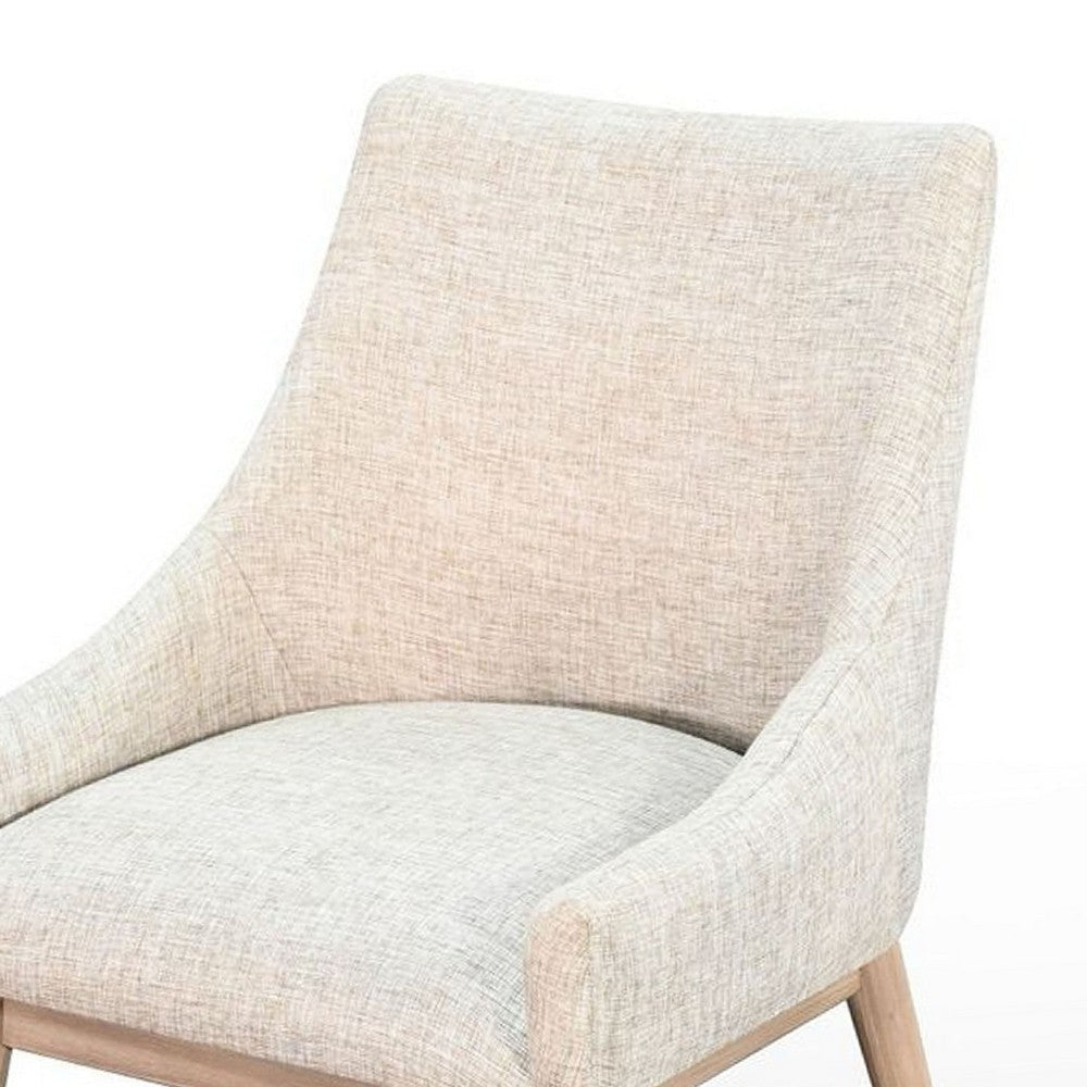 Livvy Low Back Dining Chair Set of 2 | Light Gray | Wheat Brown Wood BM339851