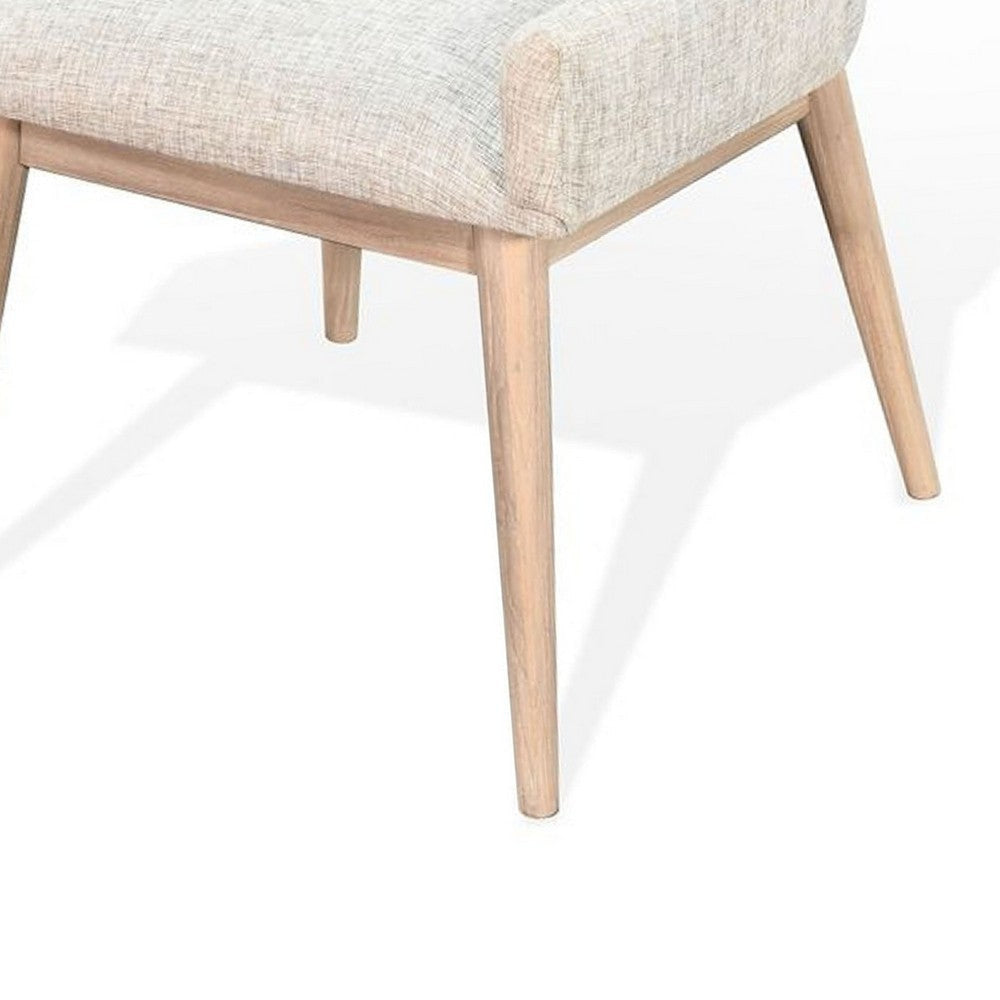 Livvy Low Back Dining Chair Set of 2 | Light Gray | Wheat Brown Wood BM339851