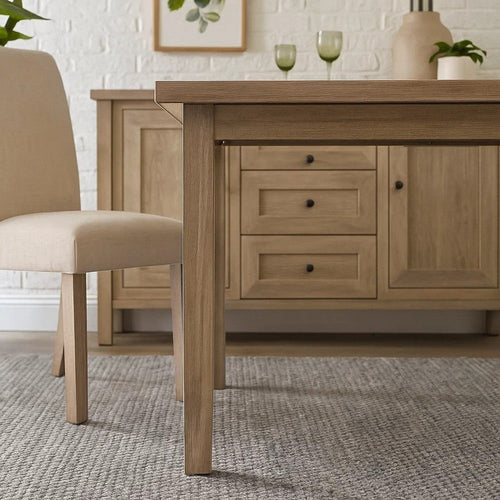 Claire Dining Table | Brown Wire Brushed Wood | 75" Rectangular