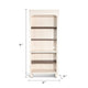 Barnie Bookcase | 5 Open Shelves | Brown White Mahogany Wood