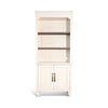 Barnie Bookcase Cabinet | 3 Open Shelves | Brown White Mahogany Wood