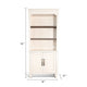 Barnie Bookcase Cabinet | 3 Open Shelves | Brown White Mahogany Wood