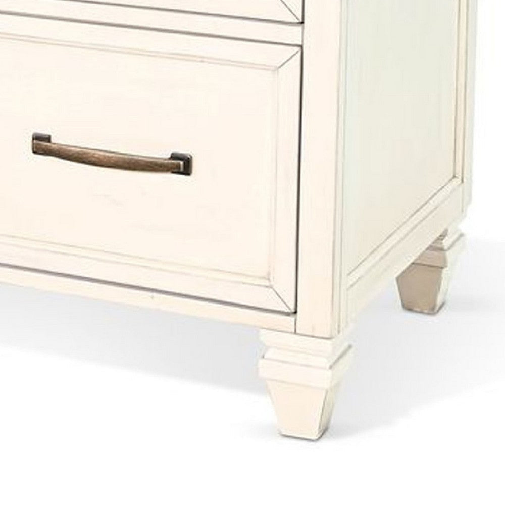 Casey File Cabinet | 3 Drawers | White Brown Mahogany Mindy Wood BM339863