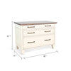 Casey File Cabinet | 3 Drawers | White Brown Mahogany Mindy Wood BM339863