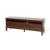 West TV Stand Media Cabinet | Open Shelves | Brown Mahogany Wood | 64’’ BM339864