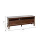 West TV Stand Media Cabinet | Open Shelves | Brown Mahogany Wood | 64’’ BM339864
