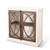 Ketty Accent Cabinet | Glass Doors | White Brown Mahogany Mindy Wood BM339868