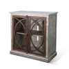 Ketty Accent Cabinet | Glass Doors | Gray Brown Mahogany Mindy Wood BM339869
