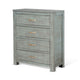 Amery Tall Dresser Chest | 4 Drawers | Blue Solid Mahogany Wood BM339870