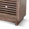Jave TV Stand Media Cabinet | Slatted Doors | Shelves | Brown Wood 65’’ BM339871