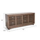 Jave TV Stand Media Cabinet | Slatted Doors | Shelves | Brown Wood 65’’ BM339871
