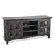 Kobe TV Stand Media Cabinet | Glass Doors | Farmhouse Black 62"