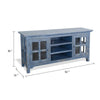 Kobe TV Stand Media Cabinet | Glass Doors | Farmhouse Blue 62’’ BM339874