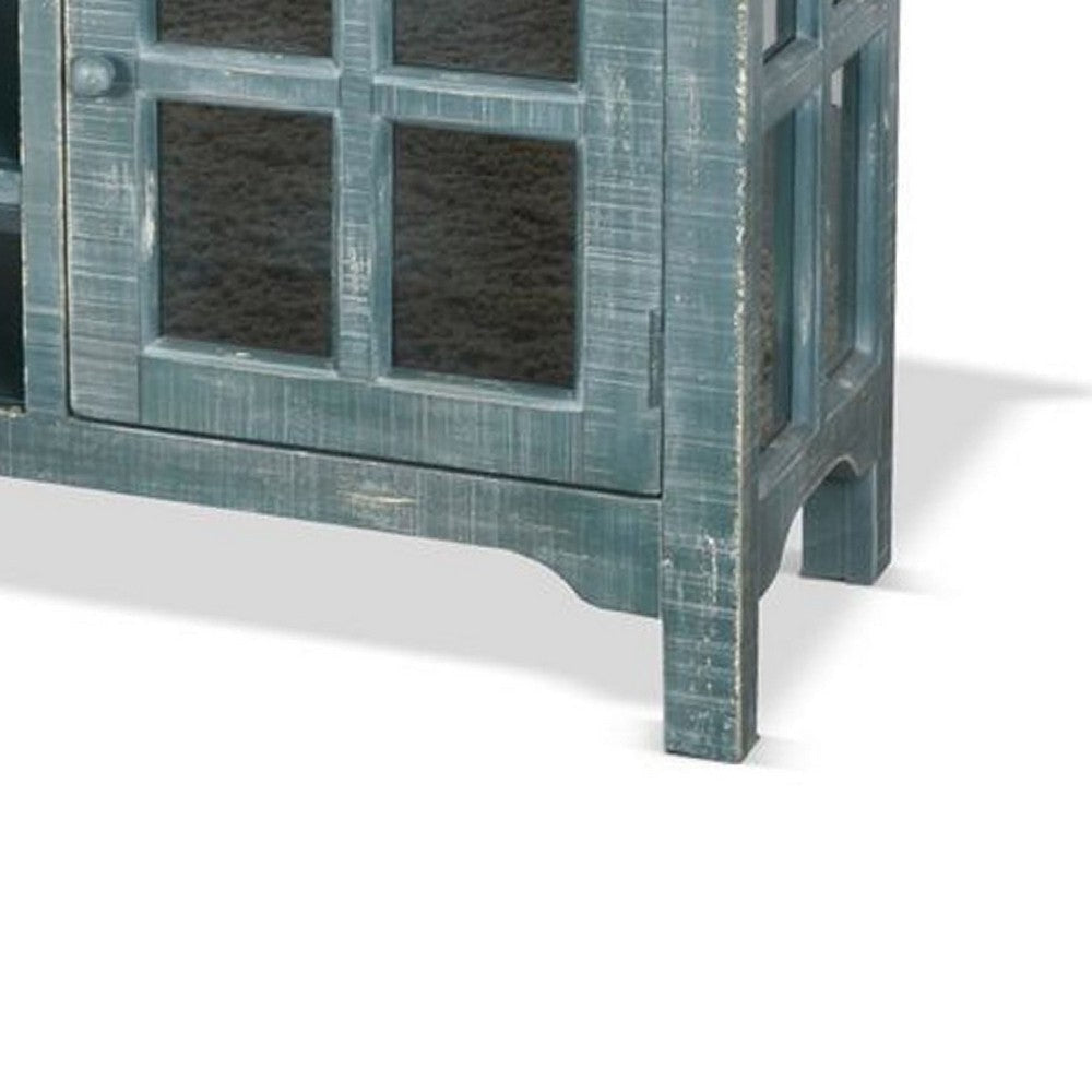 Kobe TV Stand Media Cabinet | Glass Doors | Farmhouse Green 62’’ BM339875