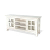 Kobe TV Stand Media Cabinet | Glass Doors | Farmhouse White 62’’ BM339876
