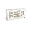 Kobe TV Stand Media Cabinet | Glass Doors | Farmhouse White 62"