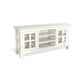 Kobe TV Stand Media Cabinet | Glass Doors | Farmhouse White 62"