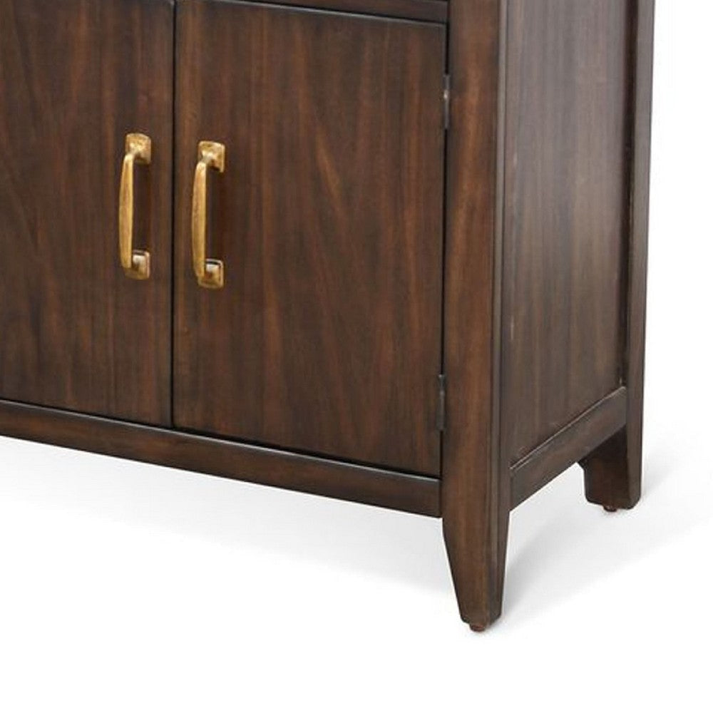 Karen Media Console | 2 Drawers 4 Doors | Brown 52’’ | Gold Accents BM339877