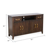 Karen Media Console | 2 Drawers 4 Doors | Brown 52’’ | Gold Accents BM339877