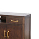 Karen Media Console | Gold Accents | 2 Drawers 4 Doors | Brown 62’’ BM339878