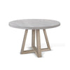 Dilly Dining Table | 60’’ Round | Pedestal Base | Wheat Light Gray Wood BM339879