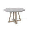 Dilly Dining Table | 60" Round | Pedestal Base | Wheat Light Gray Wood