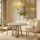 Dilly Dining Table | 60" Round | Pedestal Base | Wheat Light Gray Wood