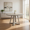 Dilly Dining Table | 60" Round | Pedestal Base | Wheat Light Gray Wood