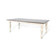 Dean Dining Table | 60- 84’’ Extendable Top Turned Legs | White Mindi Wood BM339886