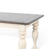 Dean Dining Table | 60- 84’’ Extendable Top Turned Legs | White Mindi Wood BM339886