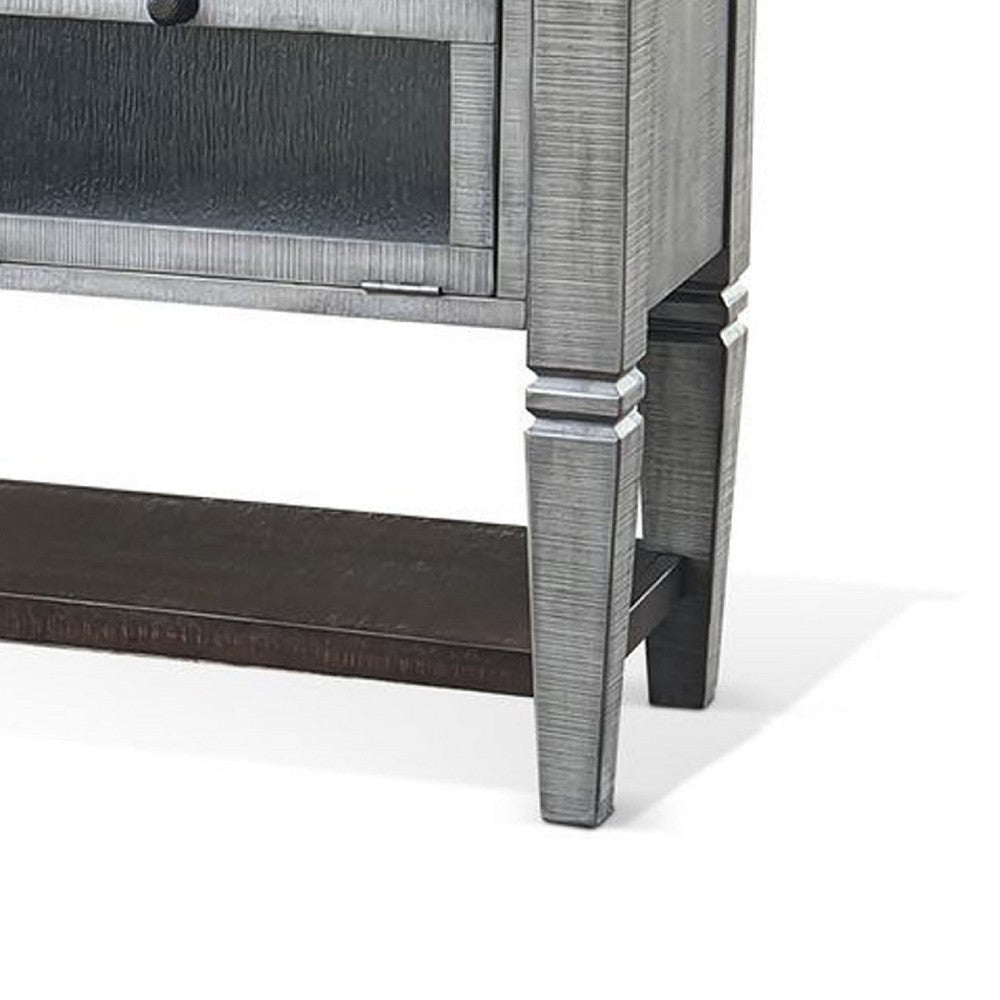 Camie Sideboard Server | Drop Down Drawers | Waterfall Brown Gray Mahogany BM339887