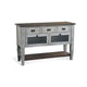 Camie Sideboard Server | Drop Down Drawers | Waterfall Brown Gray Mahogany