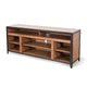 Indir TV Stand Media Cabinet | Open Shelves | Metal | Brown Wood | 66’’ BM339890