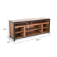 Indir TV Stand Media Cabinet | Open Shelves | Metal | Brown Wood | 66’’ BM339890