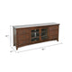 Xyla TV Stand Media Cabinet Glass Door | 6 Drawers | Brown Wood | 62’’