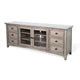 Xyla TV Stand Media Cabinet Glass Door | 6 Drawers | Gray Wood | 62’’
