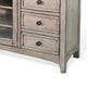 Xyla TV Stand Media Cabinet Glass Door | 6 Drawers | Gray Wood | 62’’