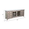 Xyla TV Stand Media Cabinet Glass Door | 6 Drawers | Gray Wood | 62’’