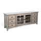 Xyla TV Stand Media Cabinet Glass Door | 6 Drawers | Gray Wood | 62"