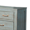 Azael Wide Dresser Chest | 4 Large & 3 Small Drawers | Blue Wood BM339894
