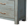 Azael Wide Dresser Chest | 4 Large & 3 Small Drawers | Blue Wood BM339894