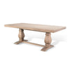 Anna Dining Table | Carved Legs | Natural Wheat Wood | 84" Rectangular