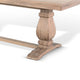 Anna Dining Table | Carved Legs | Natural Wheat Wood | 84’’ Rectangular BM339895