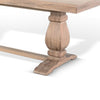 Anna Dining Table | Carved Legs | Natural Wheat Wood | 84" Rectangular