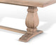 Anna Dining Table | Carved Legs | Natural Wheat Wood | 84" Rectangular